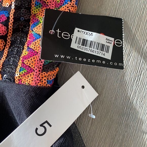 NWT! Teeze Me Strapless Black Formal Dress Size 5 - Picture 4 of 11